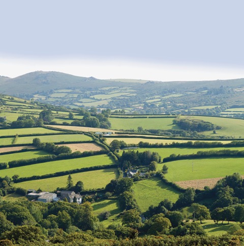 aerial photo of open fields in the countryside