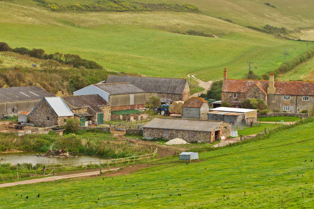 A farm in the countryside in England