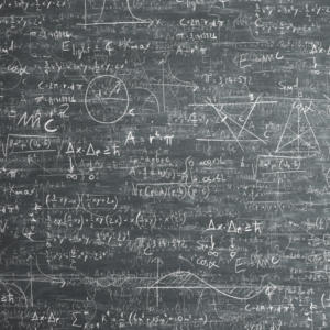 blackboard full of mathematical diagrams and equations