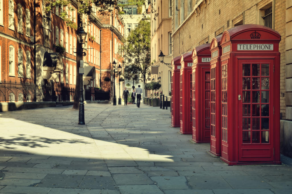 Red telephone boxes