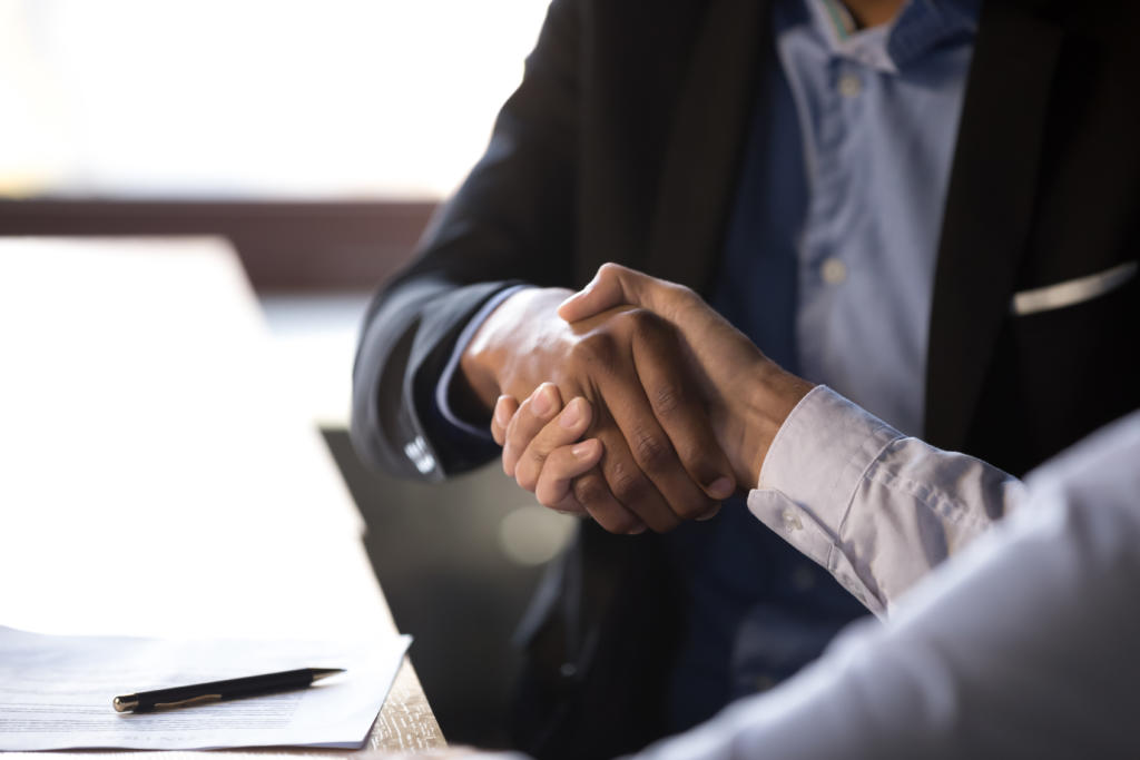 businessmen shaking hands