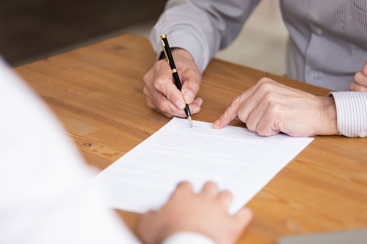 person signing the contents of a will