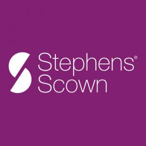 Stephens Scown logo on purple background