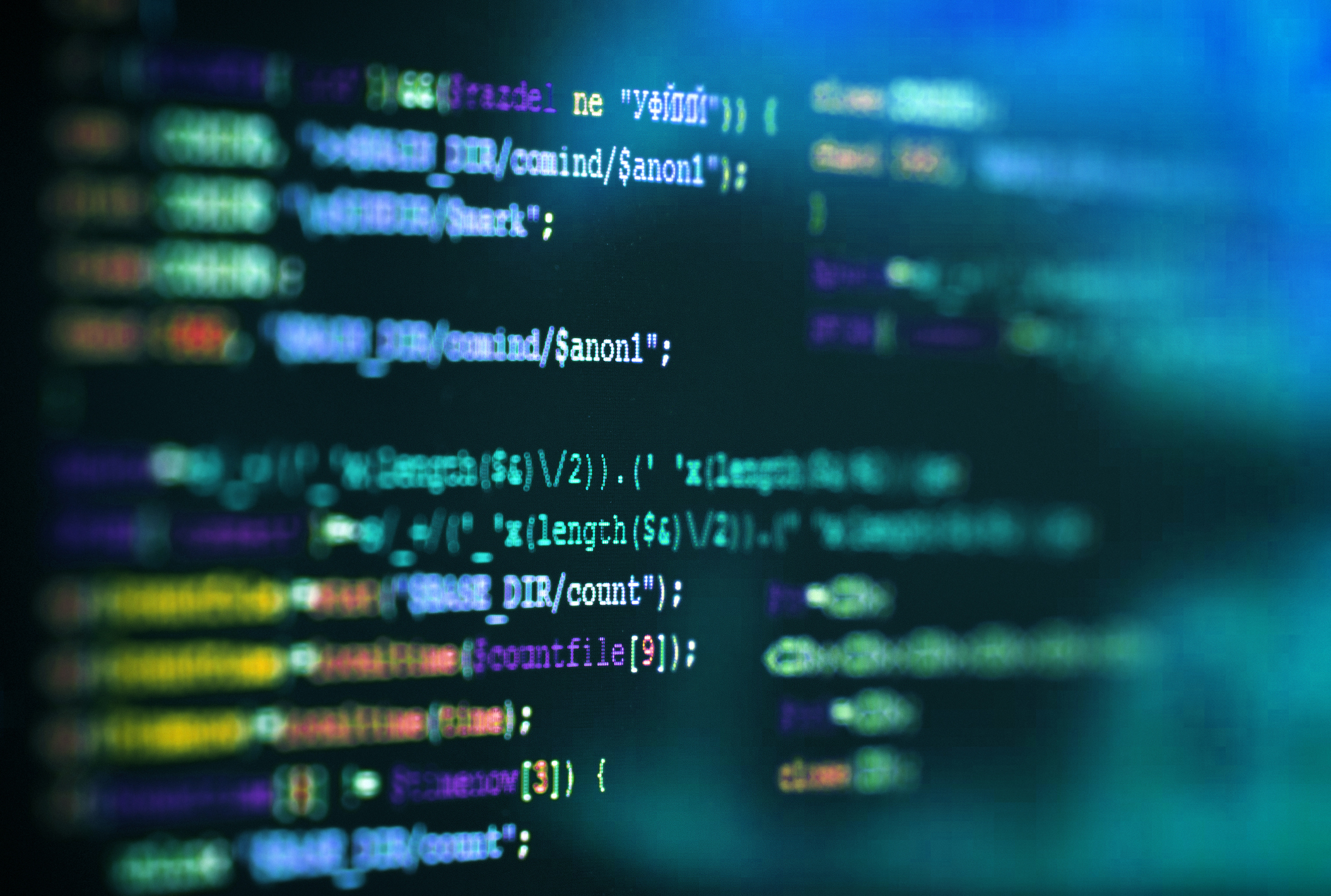 it agreements - Software computer programming code on a screen