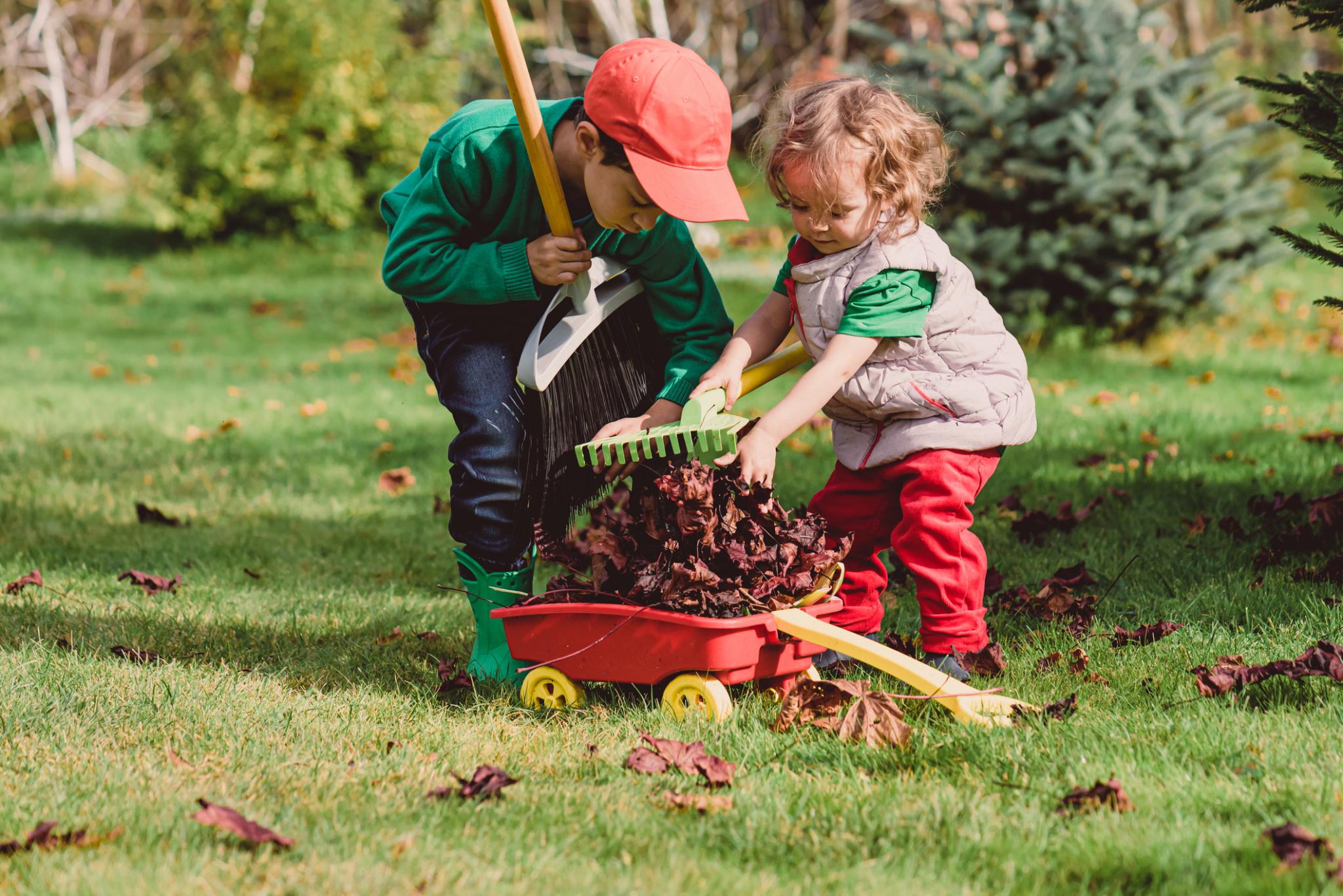 Turning Autumn Chores into Environmental Lessons for Kids