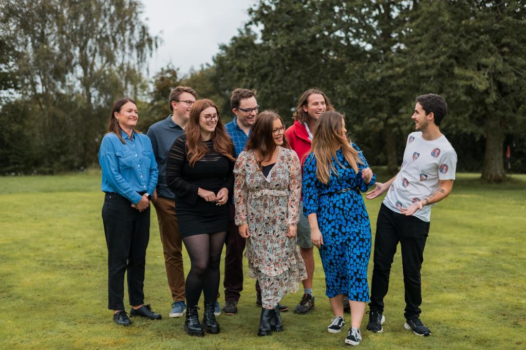 Photograph of the Stephens Scown Employee Trustees laughing