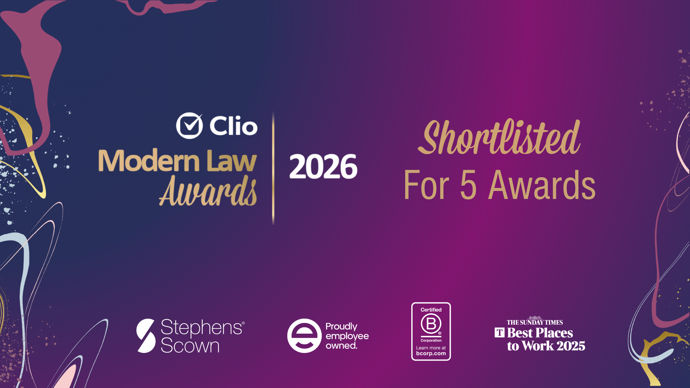 Stephens Scown shortlisted for five Clio Modern Law Awards