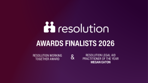 Concept for: Stephens Scown shortlisted twice at Resolution Awards 2026 