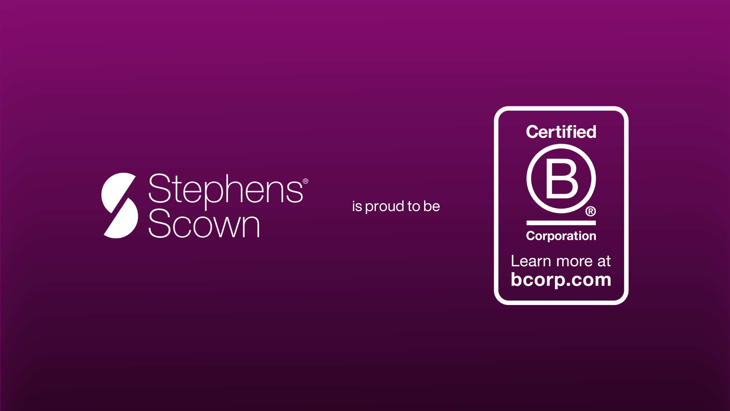 Image showing Stephens Scown logo alongside B Corp certified logo