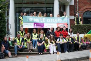 Concept for - Exeter Businesses Collect 100kg of Litter in City-Wide EO Day Clean Up