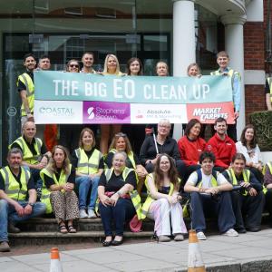 Concept for - Exeter Businesses Collect 100kg of Litter in City-Wide EO Day Clean Up
