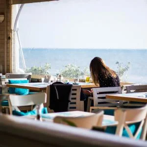 Cafe restaurant overlooking the sea